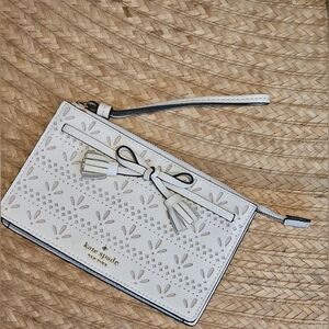 Kate Perforated Leather Wristlet
